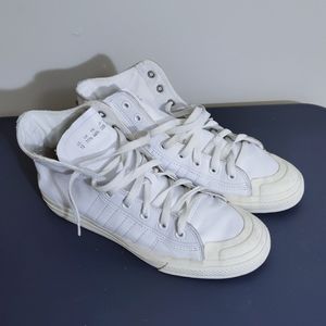 Adidas Originals Nizza RF High Recon Leather 'Triple White' EF1407 Size 12